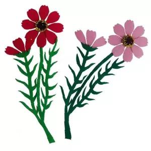 펠트 장식 꽃 줄기 조화 수공예 만들기 재료 DIY 공예 소품 인테리어 장식용