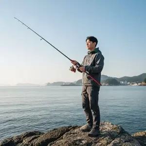 [하프클럽/]레드 3-540 원투 낚싯대 바다 갯바위 방파제 낚시 로드 5.4m