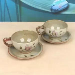 분청 보라꽃 커피잔 2인세트 도자기찻잔 커피컵 도자기컵 (W03800B)