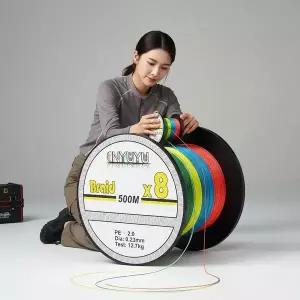 [하프클럽/]고강도 8합사 PE라인 2호 500m 문어 선상 낚시 오색 합사줄