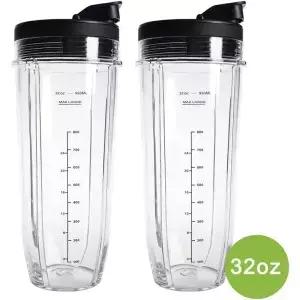 32OZ 2Pcs 컵 뚜껑 포함 닌자 블렌더 L450 BL480 자동 IQ B용 교체 부품