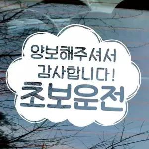 필수 초보운전 스티커 탑승 아기 스티커 차량용 반사 자석
