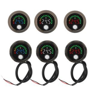 산성/리튬 배터리 보트 오토바이에 대 한 미니 12V 2A 라운드 LED 디지털 전압 표시기 모니터 백라이트 방