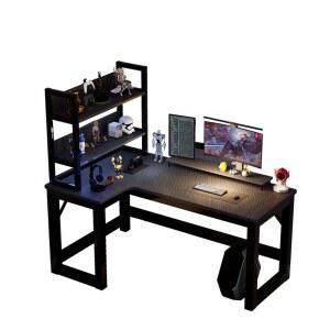 ㄱ자형 게이밍 컴퓨터 책상 2인용 모션데스크 USB 포트 포함