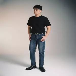 무신사 스탠다드 CONE 슬림 크롭 데님 팬츠 미디엄 인디고 7769387