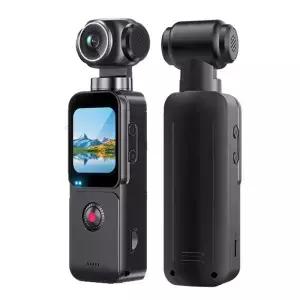 64MP 4K 액션 카메라 흔들림 방지 스포츠 캠 270 얼굴 인식 자동 회전 포켓 캠코더 디지털 브이로그 비디오