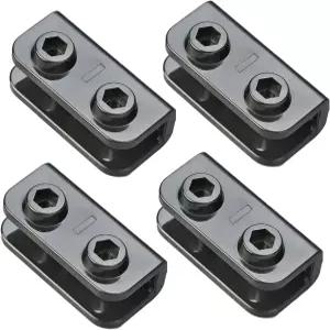 4PCS 블랙 캐노피 교체 부품 직사각형 브래킷 커넥터 팝업 가제보 텐트 야외 가구용 예비