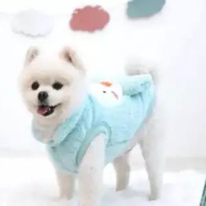 애견 후리스점퍼 (블루) 강아지실내조끼 강아지겨울조끼
