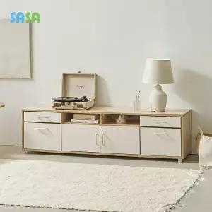 사사가구 스테이 E0 1600 2단 서랍도어형 낮은 거실장