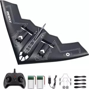 AIGIMU RC 비행기 비행 준비 완료 6축 자이로 스태빌라이저 B2 스피릿 스텔스 폭격기 2.4GHz 초보자를 위한