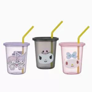 스트로우 빨대 물컵 물통 유아용 3p 세트 캐릭터 320ml