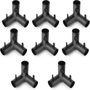 아오네키 8pcs 3방향 코너 캐노피 피팅 3/4인치 EMT 장착 골프 야구 배팅 케이지용 케이지 프레임 키트