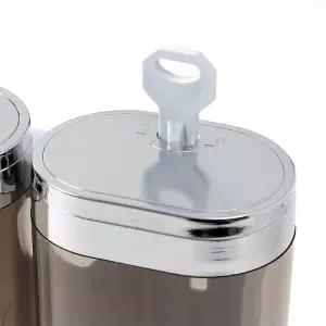 잠금락 벽걸이 물비누 디스펜서 2구 300ml 샴푸통 샴푸통 린스통