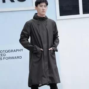 메이레인 남녀공용 레인코트(L) (블랙)바람막이 우비 판초우의 장마 캠핑 등산 라이딩 지퍼