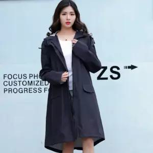 메이레인 남녀공용 레인코트(L) (네이비)바람막이 우비 판초우의 장마 캠핑 등산 라이딩 지퍼