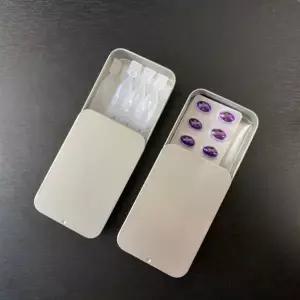 틴케이스 양철 소품 보관함 머리핀 정리함 2개 WFNUT6G