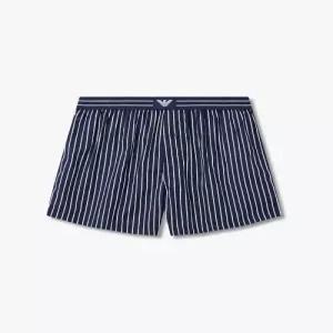 엠포리오 아르마니 언더웨어 emporioarmaniunderwear 남성 볼드 스트라이프 이글 패치 트렁크네이비 081611
