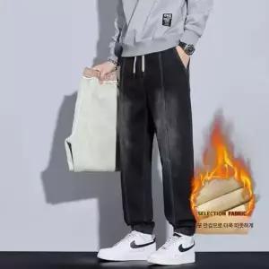 보니따스 남친 바지 청 가을 겨울 배기 기모스판일자 청바지 ADOR3