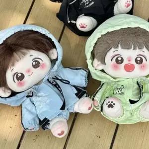 지오몽 20cm 인형 옷 스포티 후드 집업 바람막이 캐주얼 아이돌 솜 인형 옷 입히기