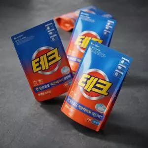 테크 2+2 간편 종이 시트 세제 한장빨래 일반 드럼 세탁기용 후레쉬 브리즈