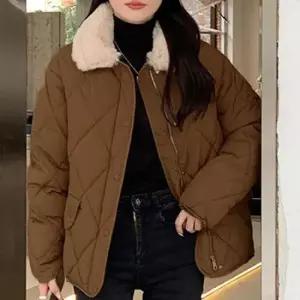 여자겨울패딩 카라털 포인트 누빔디자인 여성패딩 출근룩 패딩 자켓
