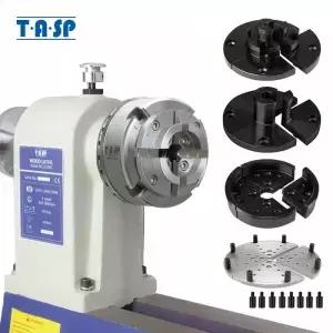 TASP 100mm 목공 선반 스크롤 척 및 죠 세트 셀프 센 스핀들 나사산 1인치 8TPI 도구