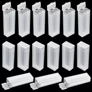 OLYCRAFT 20Pcs 현미경 슬라이드 디스펜서 박스 플라스틱 보관 케이스 실험실용 투명 홀더 유리 과학 및