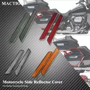 오토바이 사이드 리플렉터 래치 커버 하드 새들백 가드 스티커 Harley Touring Stet Electra FLHT FLHTK