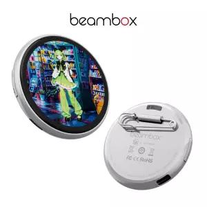 beambox Nano e-배지 1.8inch 54mm 고화질 다이나믹 디지털 액자 블루투스 전자 badge JPG/PNG/GIF동영상 지원 아이돌 굿즈