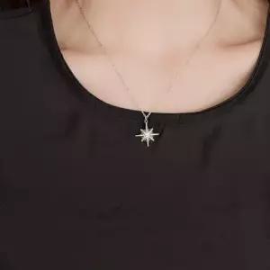 별 스타 펜던트 실버 목걸이 써지컬스틸 데일리 페미닌 no.610