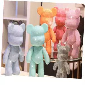 자수인형 블루 (특대) H 1set 봉제 솜 공방 만들기 DIY 보석 보석곰 선물 공작 공예 비즈 취미 정성들인