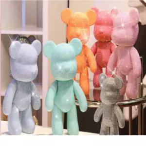 자수인형 브라운 (특대) P 1set 봉제 솜 공방 만들기 DIY 보석 보석곰 선물 공작 공예 비즈 취미 정성들인