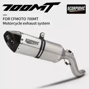 CF MOTO 700MT 700 오토바이 배기 파이프 개조용 스테인리스 스틸 시스템 세트 머플러