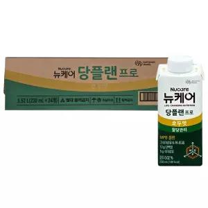 뉴케어 당플랜 프로 호두맛 230ml 24팩영양식 페트 균형유동식 식사대용 대용식 어르신선물 요양원 케어캔