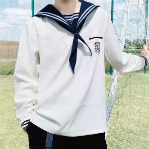 일본교복 남성 마린룩 벚꽃 세일러복 반소매 남자세라복