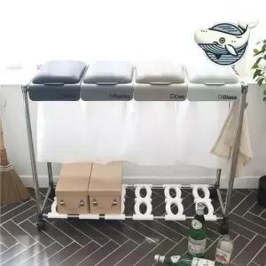 4단분리수거함 실용적 가정용 재활용 분리통 쓰레기통 수거함