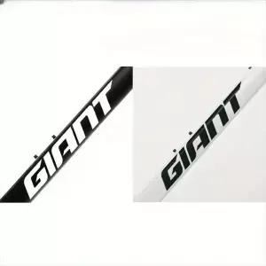 SHEET 화이트 자전거 프레임 스티커 산악/로드 자이언트 로고 데칼 DIY 브랜딩