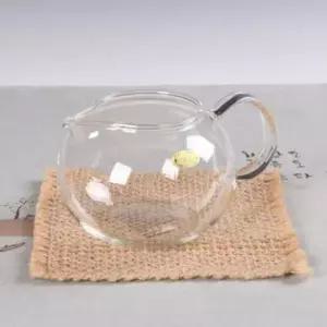 동글 유리 숙우 다기잔 손잡이 유리컵 800ml