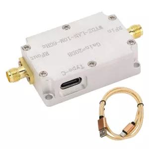 SMA 커넥터 DC5V 전원이 공급되는 FM 라디오 신호 부스터용 LNA RF 증폭기 10M-6GHz 20dB 게인 고평탄도