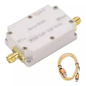 라디오용 SMA 암 커넥터가 있는 RF 광대역 증폭기 LNA 10MHz-6GHz 고이득 저잡음