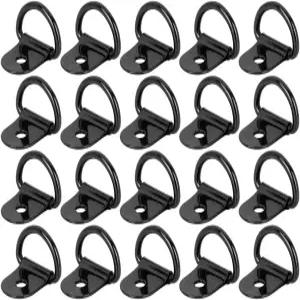 X AutoHOX 20pcs 블랙 D 셰이프 타이다운 앵커 래싱 링 자동차 트레일러 화물 RV 보트용