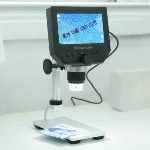 초정밀 디지털 현미경 확대경 600배율 LCD 탑재 휴대용 스탠드 고율 LED 피부 돋보기 독서 10 산업용 검사