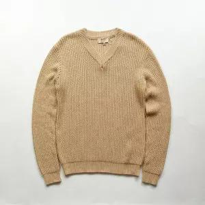 남성 심플데일리룩 브이넥 니트 봄가을 캐주얼 오버 루즈핏 꽈베기 스웨터 상의 OOTD5