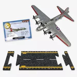 핫윙스 비행기 B-17 플라잉 포트리스 제트기(실버)와 연결 가능한 활주로