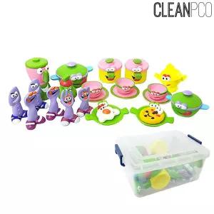 꼬마 소프트 그린 소꿉놀이 세트 30pcs 어린이 역할 완구
