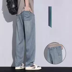 남성 코디룩 일자핏 청바지 24년 봄여름 배기핏 와이드 얇은 스타일 인기2