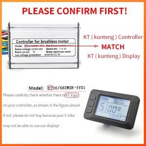 자전거 변환 키트용 Ebike KT-LCD7U 디스플레이, USB 포함, 전압 24V 36V 48V, 5 핀 방수 SM 플러그 호환