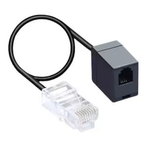 ㄱ자랜선 인터넷 케이블 RJ45-RJ11 어댑터 케이블에 콘센트 이더넷-전화선 커넥터 유선 연결 와이어 교체