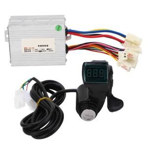 핸들 및 배선 플러그 커버가 있는 전기 자전거 모터 컨트롤러 키트, 12V, 36V, 250W, 1000W