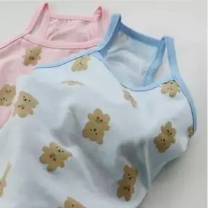 [반려패션] 나시티 앵두 셔츠 1P 곰돌이 강아지 블루 2XL 민소매